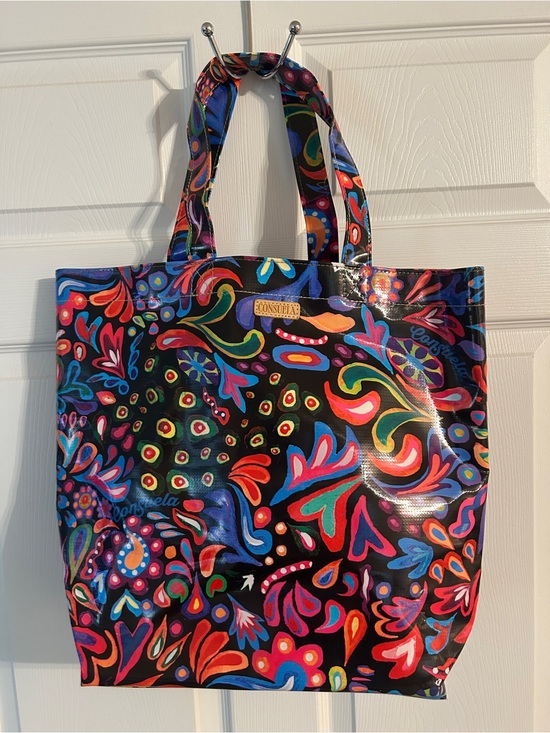 Consuela Handbags - Consuela Black Multicolor Floral Tote